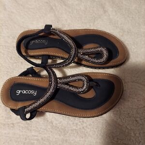 Gracosy Women's Blue Sandals